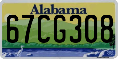 AL license plate 67CG308