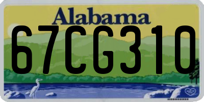 AL license plate 67CG310