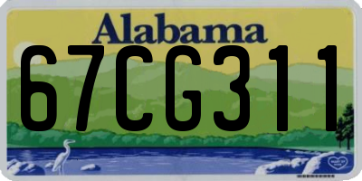 AL license plate 67CG311