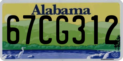 AL license plate 67CG312