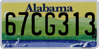 AL license plate 67CG313