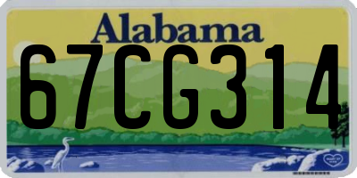 AL license plate 67CG314