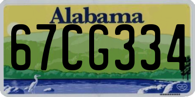 AL license plate 67CG334