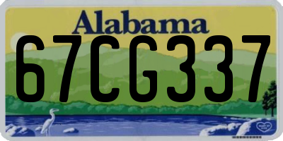 AL license plate 67CG337