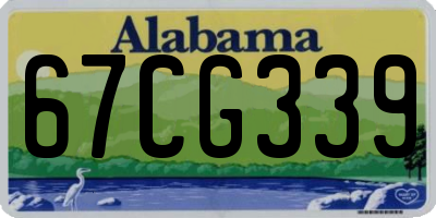 AL license plate 67CG339