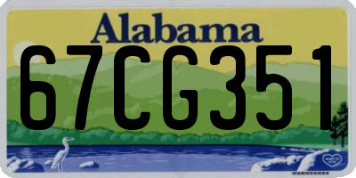 AL license plate 67CG351
