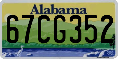 AL license plate 67CG352
