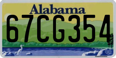 AL license plate 67CG354