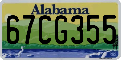 AL license plate 67CG355