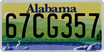AL license plate 67CG357
