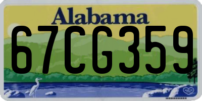 AL license plate 67CG359