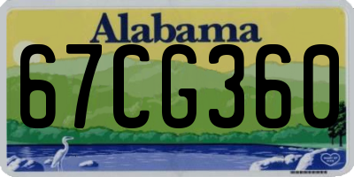 AL license plate 67CG360