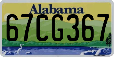 AL license plate 67CG367