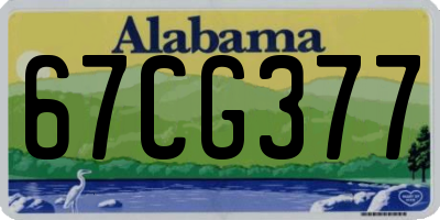 AL license plate 67CG377