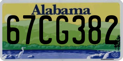 AL license plate 67CG382