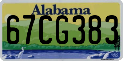 AL license plate 67CG383
