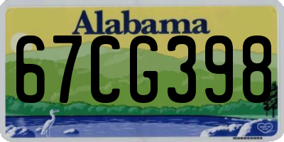 AL license plate 67CG398