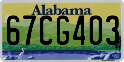 AL license plate 67CG403