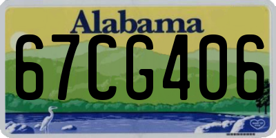 AL license plate 67CG406