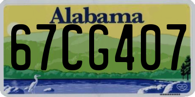 AL license plate 67CG407