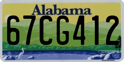 AL license plate 67CG412