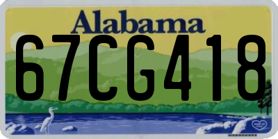 AL license plate 67CG418