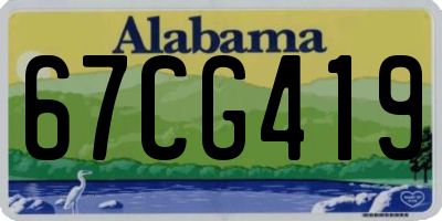 AL license plate 67CG419