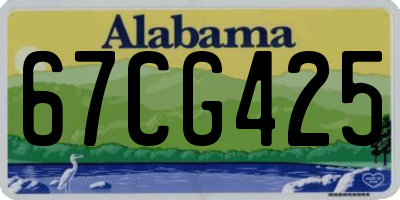 AL license plate 67CG425
