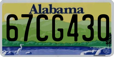AL license plate 67CG430