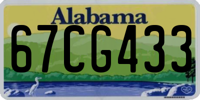AL license plate 67CG433