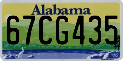 AL license plate 67CG435