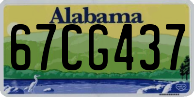AL license plate 67CG437