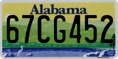 AL license plate 67CG452