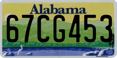 AL license plate 67CG453