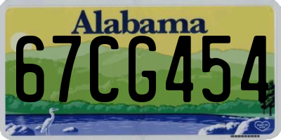 AL license plate 67CG454