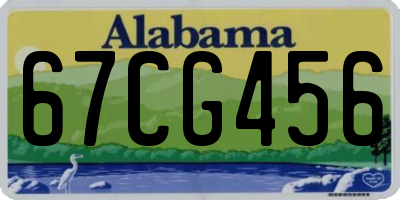 AL license plate 67CG456