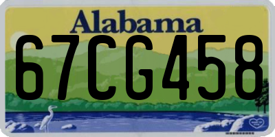 AL license plate 67CG458