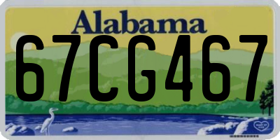 AL license plate 67CG467