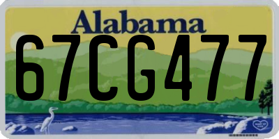 AL license plate 67CG477