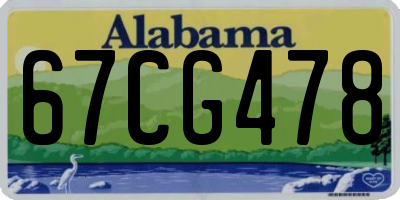 AL license plate 67CG478