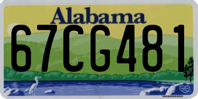 AL license plate 67CG481