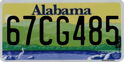 AL license plate 67CG485