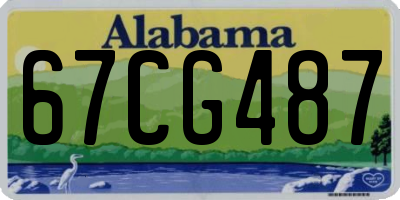 AL license plate 67CG487