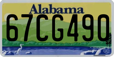 AL license plate 67CG490