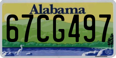 AL license plate 67CG497