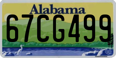 AL license plate 67CG499