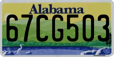 AL license plate 67CG503