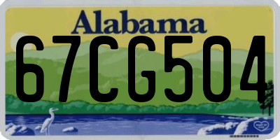 AL license plate 67CG504