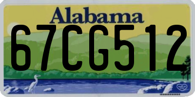 AL license plate 67CG512