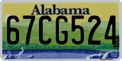 AL license plate 67CG524